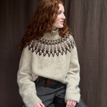 Load image into Gallery viewer, Alder Fair Isle yoke jumper (sand/beige)